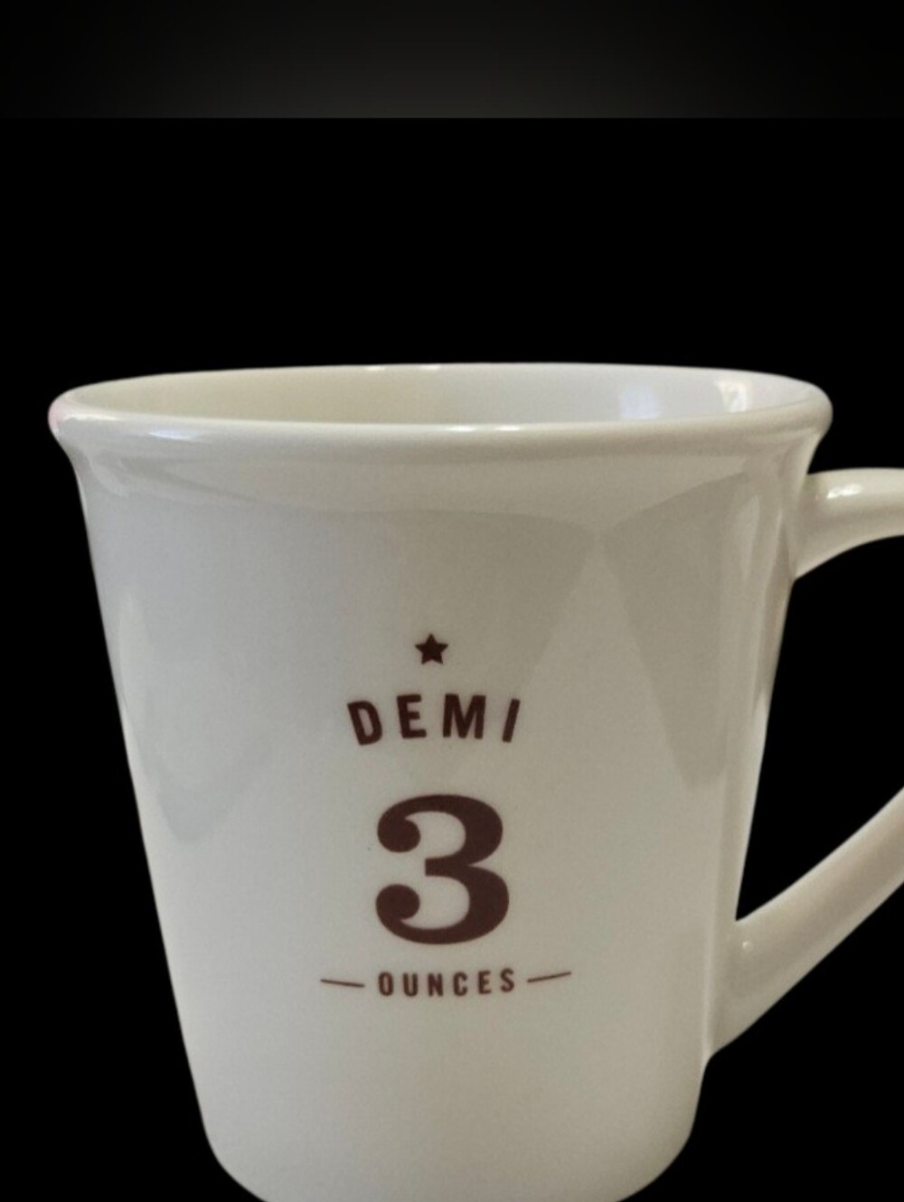 Starbucks 2010 2-1/2" White Demi 3 Ounces Espresso or Coffee Mug